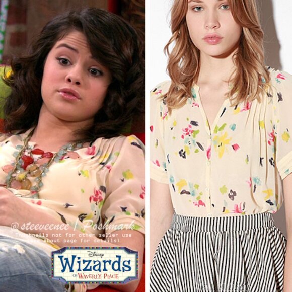 Pins and Needles Watercolor Chiffon Blouse ASO Alex Russo + Spencer Hastings - Picture 2 of 7